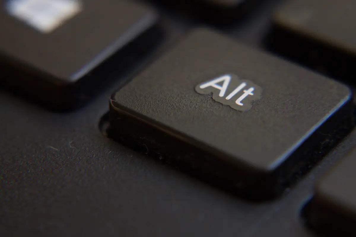 Alt button on a keyboard